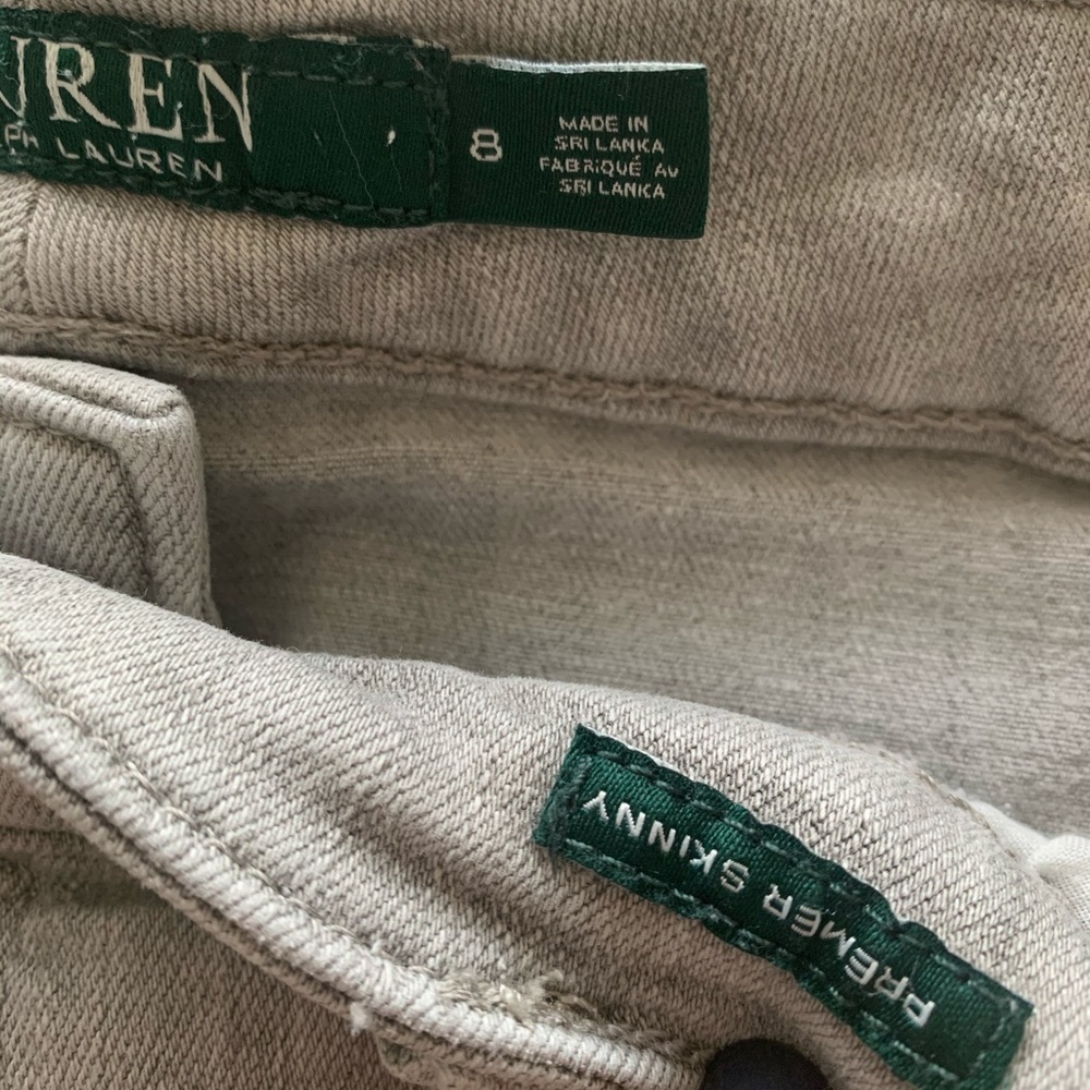 Ralph Lauren Premier Skinny Jeans Light Grey Sz 8 - Picture 5 of 5
